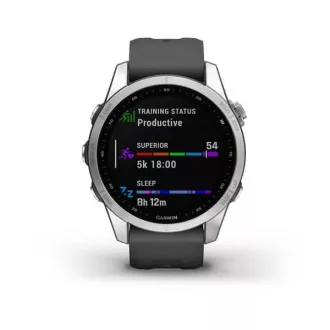 Garmin fenix 7s Glas, Silber/Graphit-Silikonband, EU Garmin fenix 7s Glas, Silber/Graphit-Silikonband, EU
