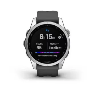 Garmin fenix 7s Glas, Silber/Graphit-Silikonband, EU Garmin fenix 7s Glas, Silber/Graphit-Silikonband, EU