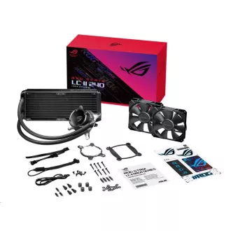 ASUS CPU-Wasserkühler AIO ROG STRIX LC II 240, 2x120mm, LGA1851, AM4 ASUS CPU-Wasserkühler AIO ROG STRIX LC II 240, 2x120mm, LGA1851, AM4