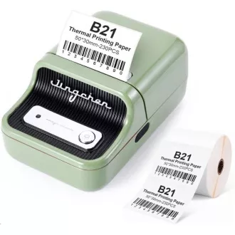 Niimbot Etikettendrucker B21S Smart, grün Etikettenrolle 210 Stk. Niimbot Etikettendrucker B21S Smart, grün Etikettenrolle 210 Stk.