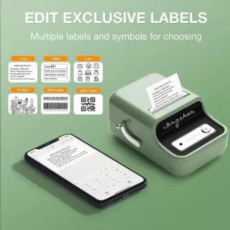 Niimbot Etikettendrucker B21S Smart, grün Etikettenrolle 210 Stk. Niimbot Etikettendrucker B21S Smart, grün Etikettenrolle 210 Stk.