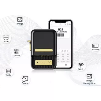 Niimbot Etikettendrucker B21S Smart, schwarz Etikettenrolle 210 Stk. Niimbot Etikettendrucker B21S Smart, schwarz Etikettenrolle 210 Stk.