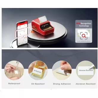 Niimbot Etikettendrucker B21S Smart, rot   Etikettenrolle 210 Stk.