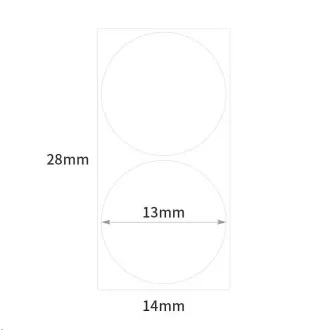 Niimbot-Etiketten R 14x28mm 220Stück WeißRund B für D11 und D110