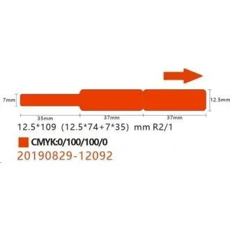 Niimbot Kabelschilder RXL 12, 5x109mm 65Stk. Rot für D11 und D110