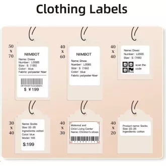 Niimbot-Etiketten R 50x70mm 110Stück Weiß für B21, B21S, B3S, B1 Niimbot-Etiketten R 50x70mm 110Stück Weiß für B21, B21S, B3S, B1