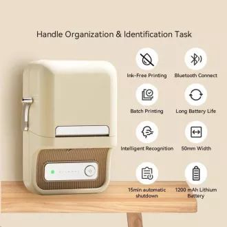 Niimbot Etikettendrucker B21S Smart, weiß Etikettenrolle 210 Stück Niimbot Etikettendrucker B21S Smart, weiß Etikettenrolle 210 Stück