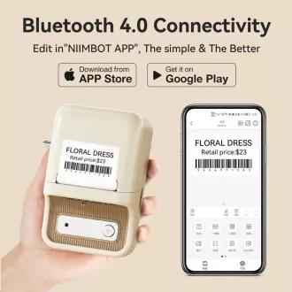 Niimbot Etikettendrucker B21S Smart, weiß Etikettenrolle 210 Stück Niimbot Etikettendrucker B21S Smart, weiß Etikettenrolle 210 Stück