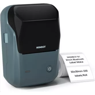Niimbot Etikettendrucker B1 Smart, Seeblau   Etikettenrolle 210 Stk.