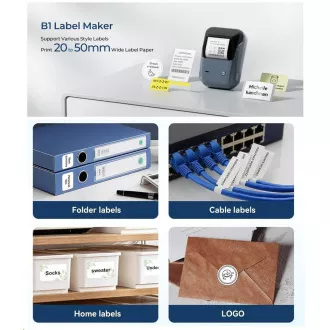Niimbot Etikettendrucker B1 Smart, Seeblau   Etikettenrolle 210 Stk.