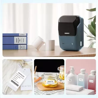 Niimbot Etikettendrucker B1 Smart, Seeblau   Etikettenrolle 210 Stk.