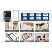 Niimbot Etikettendrucker B1 Smart, grau   Etikettenrolle 210 Stk.