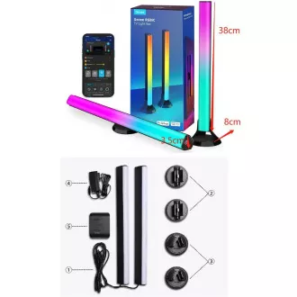 Govee SMART LED RGBIC Panel 38cm für TV 43-75" - 2 Stück Govee SMART LED RGBIC Panel 38cm für TV 43-75" - 2 Stück