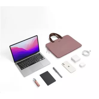 tomtoc Light-A21 Zweifarbige schlanke Laptop-Tasche, 13, 5 Zoll - Himbeere