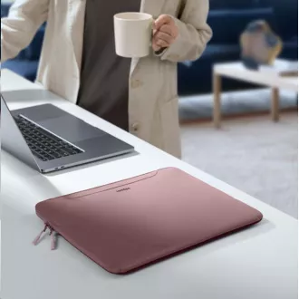 tomtoc Light-A21 Zweifarbige schlanke Laptop-Tasche, 13, 5 Zoll - Himbeere