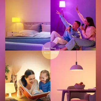 Govee Smart Glühbirne RGBWW 12W-85W 1200lm E27 Lange Lebensdauer, Matter Govee Smart Glühbirne RGBWW 12W-85W 1200lm E27 Lange Lebensdauer, Matter