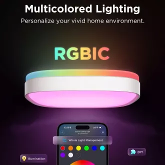 Govee RGBICWW Smart quadratische Deckenleuchte 2400lm 30cm Matter