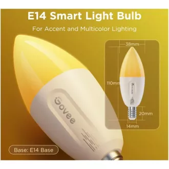 Govee Smart Glühbirne RGBWW 5W-50W 450lm E14 Langlebigkeit 2pcs Matter