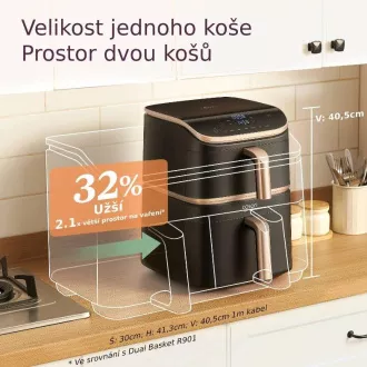 Cosori Turbo Tower Pro Smart Heißluftfritteuse 10, 8l schwarz