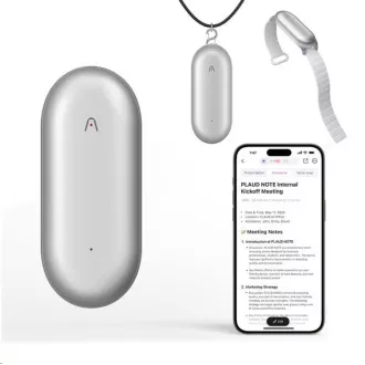PLAUD Note Pin Silber - AI Voice Recorder (2025)
