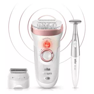 Braun Silk-épil 9-890 Rose Gold Epilierer, SensoSmart, Trocken- und Nassrasur, 2 Geschwindigkeiten, Massagesystem, Geschenk-Edition