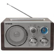 Orava RR-29 A Radio, 1 x 3, 5W, AM/FM Radio, USB, AUX Eingang, SD Karte, braun / silber