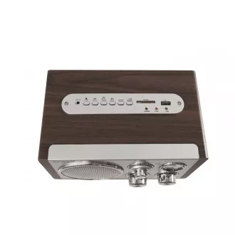 Orava RR-29 A Radio, 1 x 3, 5W, AM/FM Radio, USB, AUX Eingang, SD Karte, braun / silber