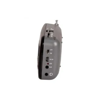 Orava RP 130 tragbarer Radioempfänger, SD-Karte, Kopfhörerausgang, LED-Display, FM-Radio, USB, AUX-Eingang, schwarz