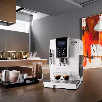 DeLonghi ECAM 350.35.W Dinamica Kaffeevollautomat, 1450 W, 15 bar, LCD-Display, weiß DeLonghi ECAM 350.35.W Dinamica Kaffeevollautomat, 1450 W, 15 bar, LCD-Display, weiß