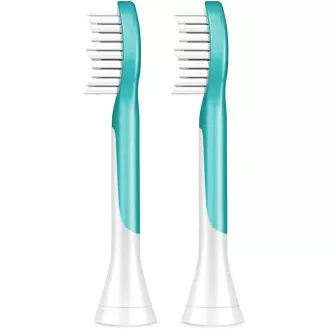 Philips HX6042/33 Sonicare für Kinder, Ersatzköpfe, für Kinder, Standardgröße, 2 Stück, aufsteckbar, aqua