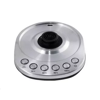ORAVA Delux Wasserkocher, 2200 W, 1,7 l, Temperaturregelung, Abschaltautomatik, Edelstahl