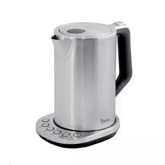 ORAVA Delux Wasserkocher, 2200 W, 1,7 l, Temperaturregelung, Abschaltautomatik, Edelstahl