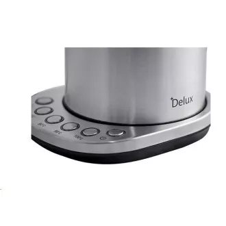 ORAVA Delux Wasserkocher, 2200 W, 1,7 l, Temperaturregelung, Abschaltautomatik, Edelstahl