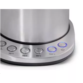 ORAVA Delux Wasserkocher, 2200 W, 1,7 l, Temperaturregelung, Abschaltautomatik, Edelstahl