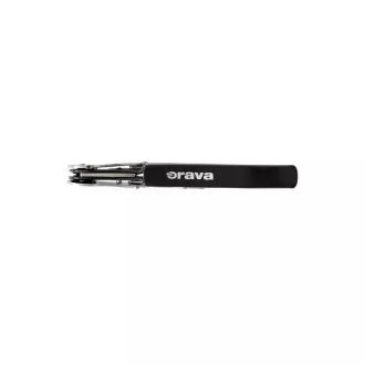 Orava WO-8 Hebel-Wein- und Bieröffner, zweistufig, praktisches Messer, schwarz