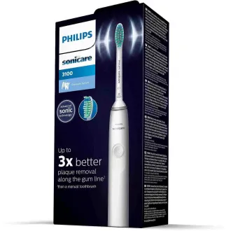 Philips Sonicare 3100 HX3671/13 elektrische Zahnbürste, 1 Modus, Timer, Drucksensor, weiß