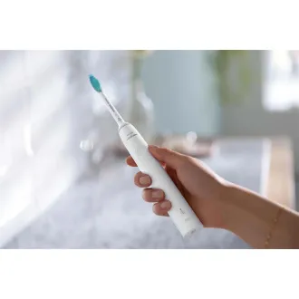 Philips Sonicare 3100 HX3671/13 elektrische Zahnbürste, 1 Modus, Timer, Drucksensor, weiß