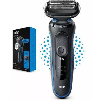 Braun Series 5 51-B1000s Elektrorasierer, Bart und Gesicht, kabellos, Klinge, schwarz/blau