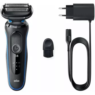 Braun Series 5 51-B1000s Elektrorasierer, Bart und Gesicht, kabellos, Klinge, schwarz/blau