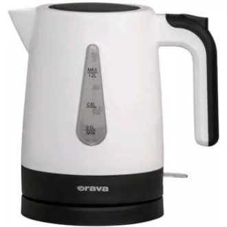 Orava VK-2015 elektrischer Wasserkocher, 1200 W, 1,2 l, automatische Abschaltung, weiß/schwarz Orava VK-2015 elektrischer Wasserkocher, 1200 W, 1,2 l, automatische Abschaltung, weiß/schwarz