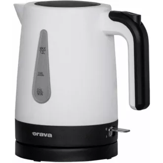 Orava VK-2015 elektrischer Wasserkocher, 1200 W, 1,2 l, automatische Abschaltung, weiß/schwarz Orava VK-2015 elektrischer Wasserkocher, 1200 W, 1,2 l, automatische Abschaltung, weiß/schwarz