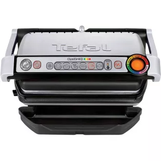 Tefal GC712D34 Elektrogrill OptiGrill Inox, 2000 W, 6 Programme, Thermostat, Saftschale, silber/schwarz Tefal GC712D34 Elektrogrill OptiGrill Inox, 2000 W, 6 Programme, Thermostat, Saftschale, silber/schwarz