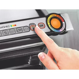 Tefal GC712D34 Elektrogrill OptiGrill Inox, 2000 W, 6 Programme, Thermostat, Saftschale, silber/schwarz Tefal GC712D34 Elektrogrill OptiGrill Inox, 2000 W, 6 Programme, Thermostat, Saftschale, silber/schwarz