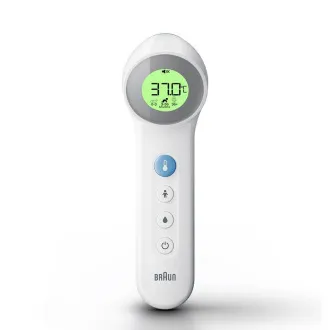 Braun BNT400WE berührungsloses Thermometer, Age Precision, Silent-Modus, hintergrundbeleuchtetes Display, weiß - Unverpackt Braun BNT400WE berührungsloses Thermometer, Age Precision, Silent-Modus, hintergrundbeleuchtetes Display, weiß - Unverpackt
