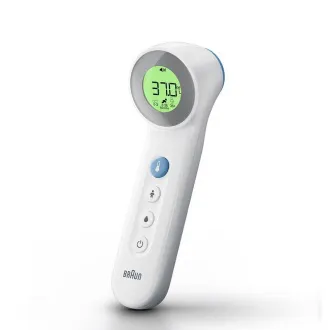 Braun BNT400WE berührungsloses Thermometer, Age Precision, Silent-Modus, hintergrundbeleuchtetes Display, weiß