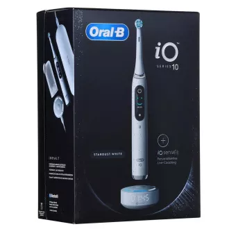 Elektrische Zahnbürste Oral-B iO 10 Stardust White, magnetisch, 7 Betriebsarten, Display, AI 3D Zahnoberflächenerkennung, weiß Elektrische Zahnbürste Oral-B iO 10 Stardust White, magnetisch, 7 Betriebsarten, Display, AI 3D Zahnoberflächenerkennung, weiß