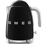 Smeg KLF03BLEU elektrischer Wasserkocher, 1, 7 l, (7 Tassen), 2400 W, 1950er Stil, schwarz