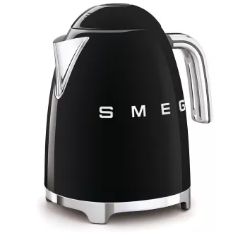 Smeg KLF03BLEU elektrischer Wasserkocher, 1, 7 l, (7 Tassen), 2400 W, 1950er Stil, schwarz