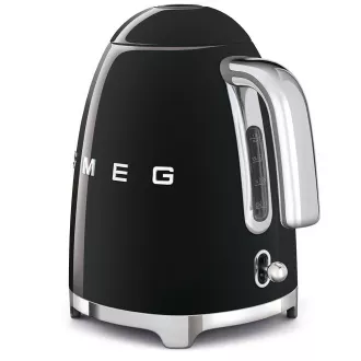 Smeg KLF03BLEU elektrischer Wasserkocher, 1, 7 l, (7 Tassen), 2400 W, 1950er Stil, schwarz
