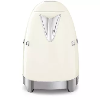 Smeg KLF04CREU elektrischer Wasserkocher, 1, 7 l (7 Tassen), 2400 W, 50er Jahre Stil, Temperaturregelung, 7 Programme, cremefarben